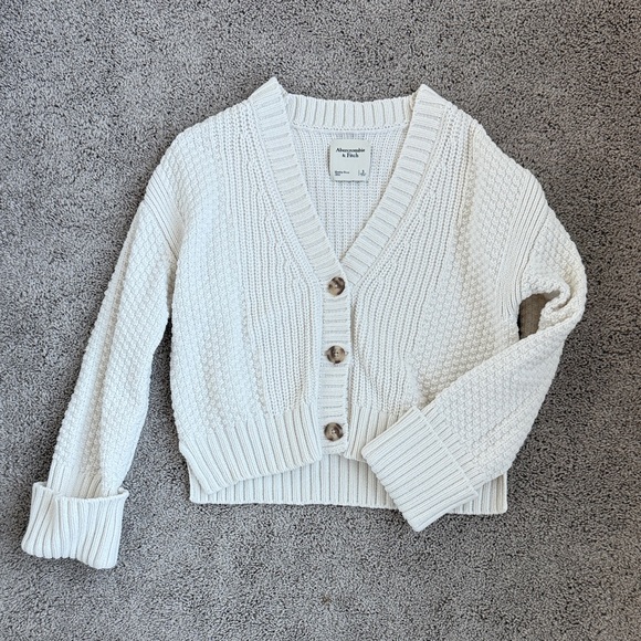 Abercrombie & Fitch Sweaters - Abercrombie & Fitch Cream Button-Up Cardigan